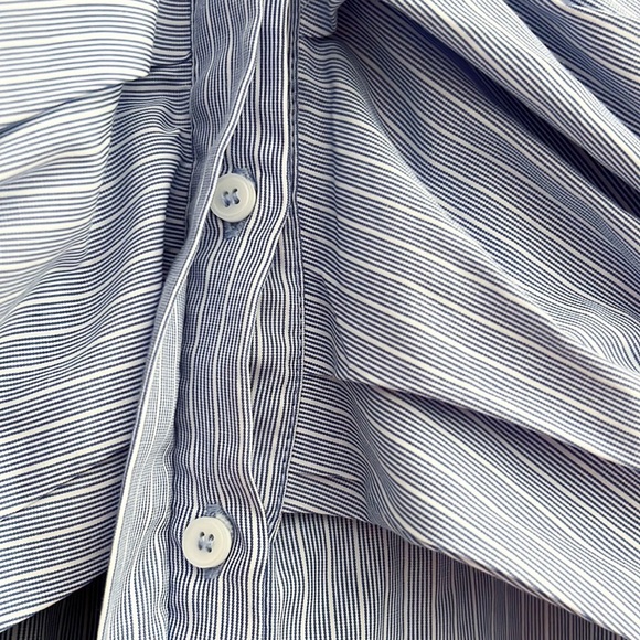 Sovere Evermore Corset Shirt Dress Blue White Striped Mini Dress - Picture 8 of 16